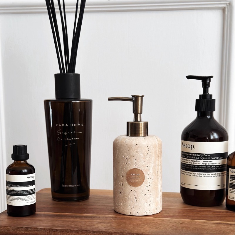 Luxury Natural Skincare - Dispenser Lotion Batu Alam, Botol Sabun