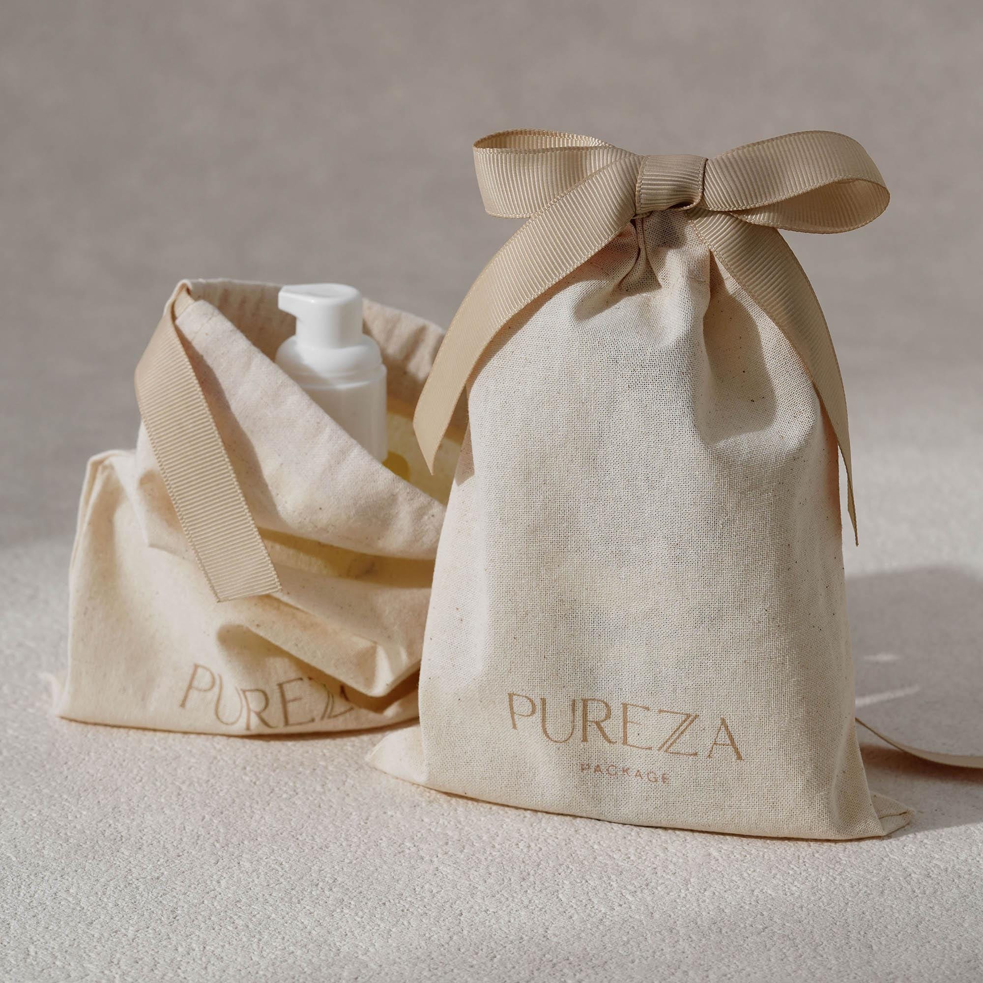Luxury Natural Skincare - Kantong Serut Katun Alami yang Dapat