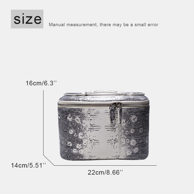 Tas Makeup Kulit Motif Kadal D - Luxury Skincare Packaging Wholesale ulasan dan harga