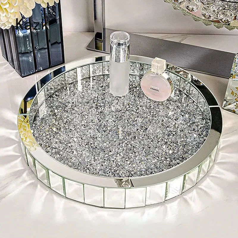 Nampan Penyimpanan Kaca Inlay  - Luxury Skincare Aesthetic ulasan dan harga